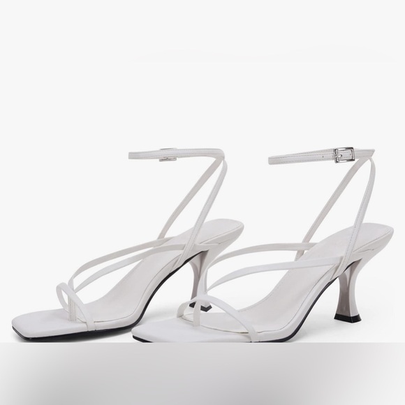 NWOT Princess Polly White Heeled Sandals - Picture 1 of 6